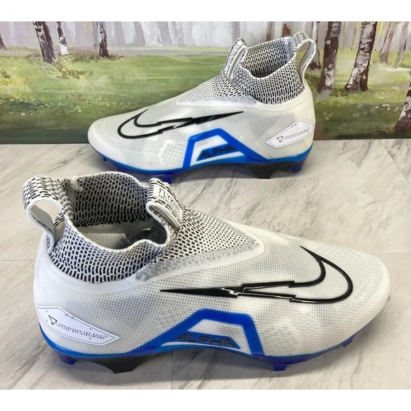 Nike Alpha Menace Elite 3 White/Game Royal Football Cleat Size 8.5 CT6648-101 main image 8